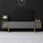 Hanah Home Mueble para TV Gold Line Antracita y Dorado